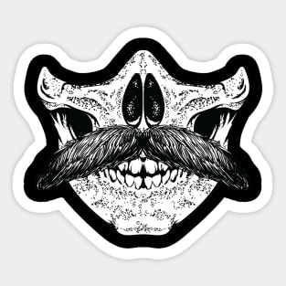 Mustache you a question - bushy Sticker